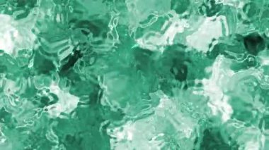 Soyut Plastik Su A, Soyut Zümrüt Yeşil Sıvı Yüzey Yansımalar ve Dalgalanmalar Eksiksiz Döngü, Stok telif hakkı olmayan video.