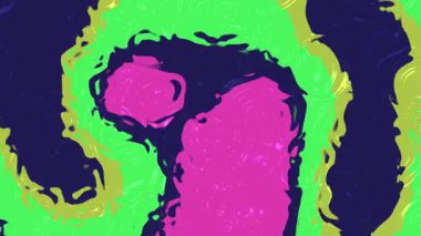 Sıvı Su C 'yi soyutlar, canlı renklerle soyut hareket arkaplanı ve yaratıcı projeler için akışkan şekiller, Video Stoku kraliyet ailesi.