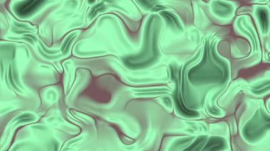 Soyut plastik, soyut sıvı dinamik animasyonu canlı yeşil ve mor renkler pürüzsüz hareket ediyor, Stock telif hakkı olmayan video.