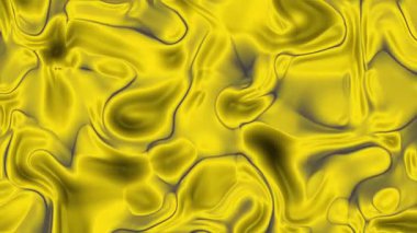 Soyut Plastik, soyut sarı sıvı akış arkaplanı koyu gölgeler büyüleyici bir hareket yaratıyor, Video Stoku kraliyet ailesi.