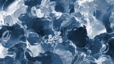 Soyut Plastik Su, Aydınlık Yansımalı Soyut Mavi Sıvı Yüzey Kusursuz Döngüleme Animasyon Arkaplanı, Video Stoku Krallığı.
