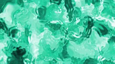 Soyut Plastik Su, Soyut Sıvı Yüzey Yeşil Renkli Parlak Yansımalar, Kusursuz Döngü, Video Stoku Krallığı.