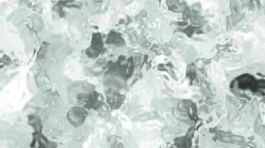 Soyut Plastik Su, Soyut sıvı yüzey Gri ve beyaz tonlarında dalgalanmalar ve kırılmalar, Stock telif hakkı olmayan video.