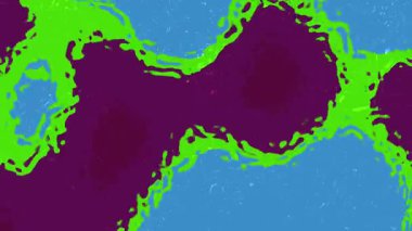 Sıvı Su B, yeşil, mor ve mavi renkli sıvı efektli soyut animasyon arkaplan, Video Stoku krallığı.