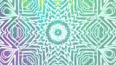 Girdaplar Kaleydoskop A, simetrik desenli ve kaleydoskop tarzında neon çizgileri olan soyut animasyon arkaplanı, Video Stoku telif hakkı.