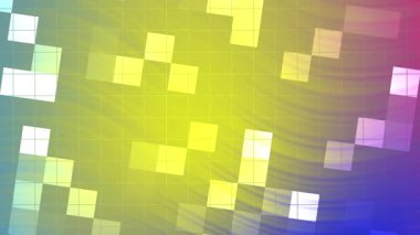 Twirls Blink Square soyut renkli arkaplan animasyonu geometrik şekilli ve ızgara desenli, Video Stoku telif hakkı.