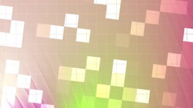 Soyut Twirls Blink Square, Soyut renkli geometrik arkaplan animasyonu ızgara ve kayan şekiller tasarımı, Stock telif hakkı olmayan video.