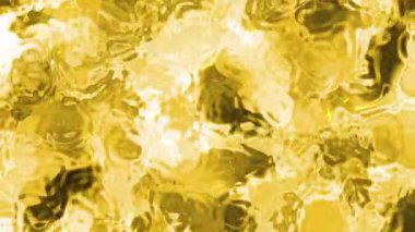Soyut Plastik Su A, soyut altın sıvı doku parıldayan ve akan ışık arka plan animasyonu, Stock telif hakkı olmayan video.
