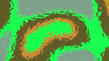 Sıvı Su C 'yi soyut, yeşil, kahverengi ve gri renkli soyut sıvı animasyonu bir döngü videosunda, Video Stoku kraliyet ailesinden.