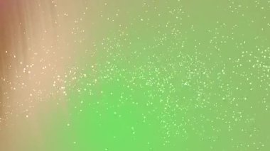 Soyut Dönen Parçacıklar, Soyut yeşil ve bej arkaplan Parıldayan parçacıklar ve ışık çizgileri animasyonu, Stock telif hakkı olmayan video.