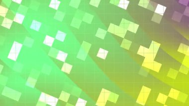 Twirls Blink Square soyut hareket grafik arka plan renkli geometrik şekiller ve ızgara çizgileri bir döngü içinde, telif hakkı serbest hisse senedi.