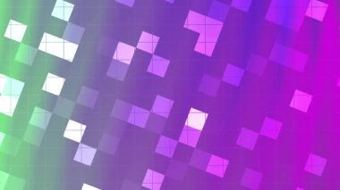 Twirls Blink Square, renkli geometrik şekillere sahip soyut arkaplan ve modern tasarım için canlı bir gradyan, Stock telif hakkı olmayan video.