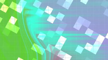 Twirl Blink Square, geometrik şekilli soyut akış arkaplanı ve yaratıcı tasarımlar için renkli bir gradyan, Stock telif hakkı olmayan video.