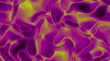 Soyut plastik, soyut sıvı sıvı animasyonu canlı mor ve sarı renkler, dikişsiz döngü, Video Stok krallığı.