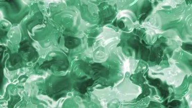 Soyut Plastik Su, parlak yansıtıcı yüzeyli akışkan sıvı maddenin soyut animasyon arkaplanı, Video Stok kraliyet ailesi.