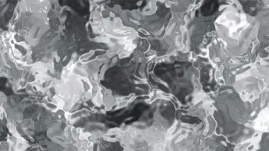 Soyut Plastik Su B, Soyut akışkan sıvı animasyon, gri tonlu yansıtıcı yüzey, Stock telif hakkı olmayan video.