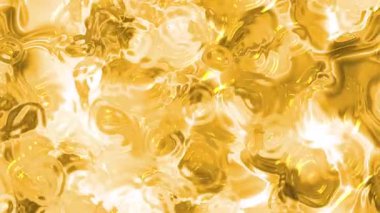 Soyut Plastik Su A, Soyut akışkan altın sıvı arka plan Parlak ve kıvrımlı animasyon dokusu, telif hakkı olmayan stok.