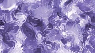 Soyut Plastik Su, dalgalı ve yansımalı soyut mor sıvı yüzey, kusursuz döngü arka plan, telif hakkı olmayan hisse senedi..
