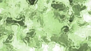 Soyut Plastik Su, Soyut yeşil sıvı akışı ve ışık yansımaları arka plan animasyonu, Stock telif hakkı olmayan video..