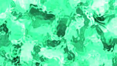 Soyut Plastik Su B, Soyut akışkan sıvı turkuaz veya yeşil su yüzeyi arka planı, dikişsiz döngü, Stock telif hakkı olmayan video.