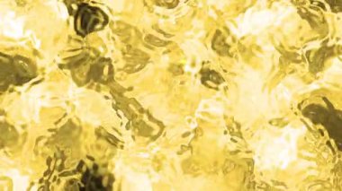 Soyut Plastik Su B, Soyut Altın Sıvı Yüzeyi Yansımalar ve Sıvı Hareket Arkaplanı, Stock telif hakkı olmayan video.