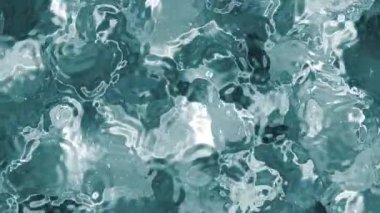 Plastik Su B, hafif yansımalı soyut sıvı su yüzeyi sakinleştiren deniz mavisi renginde dalgalanmalar, Stock telif hakkı olmayan video..