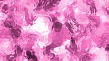 Soyut Plastik Su A, parlak yüzeyi olan soyut pembe sıvı animasyon ve kıvrımlı döngüler, dikişsiz döngü, Video Stok kraliyet ailesi..