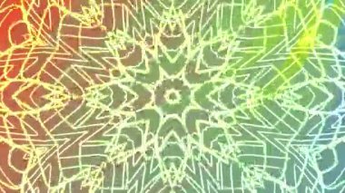 Girdaplar Kaleydoskop A, Soyut kaleydoskopik animasyon, değişken arkaplan ve geometrik şablonlar, Video Stoku telif hakkı.
