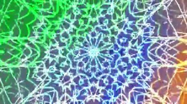 Soyut Twirls Kaleydoskop A, soyut kaleydoskop animasyonunu büyüleyici canlı renkler ve simetrik desenler, borsa telif hakkı olmayan video.