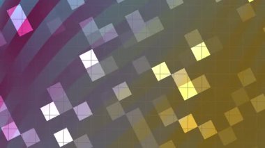 Blink Square soyutlamaları, renkli karelerin soyut geometrik animasyonu ekranda sorunsuzca hareket ediyor, Stock telif hakkı olmayan video.