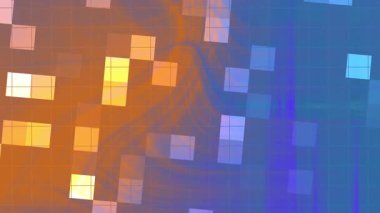 Twirl Blink Square soyut dijital animasyon akışkan hareketli arkaplan ile kayan kareler, Video Stok telif hakkı.