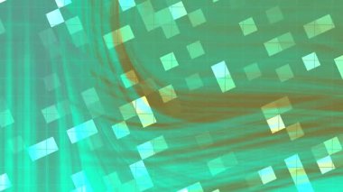 Twirl Blink Square, soyut turkuaz arkaplan animasyonu modern tasarım için hareketli kareler ve akış çizgileri, Stock telif hakkı olmayan video.