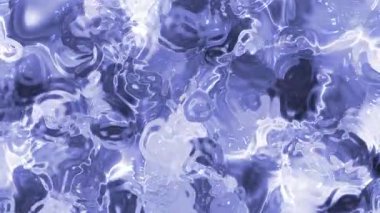 Soyut Plastik Su B, yansımaları ve çarpıtmaları olan soyut sıvı yüzey büyüleyici bir arka plan yaratıyor, Video Stoku kraliyet ailesi..