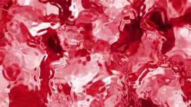 Soyut Plastik Su A, soyut kırmızı sıvı akışı ve parlak ışık ve yansımalarla kusursuz bir döngü içinde döngü, serbest kraliyet hisse senedi.