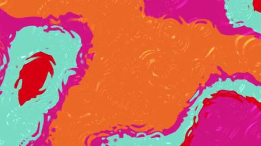 Soyut Sıvı Su B, Akan renkler, dinamik hareketler ve sanatsal girdaplar, Stock serbest video.