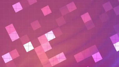 Soyut Twirls Blink Square, soyut pembe geometrik kareler modern grafik arkaplan boyunca çapraz hareket eden Video Stock telif hakkı.