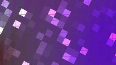 Soyut Twirls Blink Square, Dinamik Soyut Geometrik Arkaplan Animasyonu Mor Kareler ve Şebeke Çizgileri Kusursuzca ilerleyen, telif hakkı olmayan hisse senetleri.