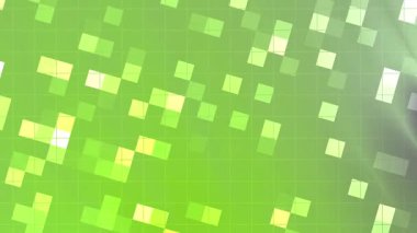 Twirls Blink Square soyut yeşil arkaplan hareketli kareler ve ızgara modern bir tasarım yaratıyor, Video Stock telif hakkı.