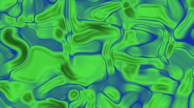 Soyut Plastik, soyut yeşil ve mavi akışkan hareket arkaplanı dalgalı çizgiler ve canlı renk eğimleri, Video Stoku kraliyet ailesi.