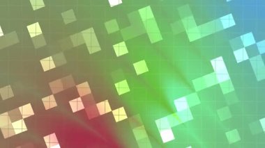 Soyut Twirls Blink Square, Soyut renkli kareler ızgara ve gradyan arka plan, pürüzsüz döngü, Stock telif hakkı olmayan video.