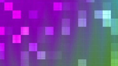 Twirls Blink Square soyutlamaları, değişen karelerle soyut renkli pikselli arka plan ve canlı bir gradyan renk şeması, Video Stoku telif hakkı.