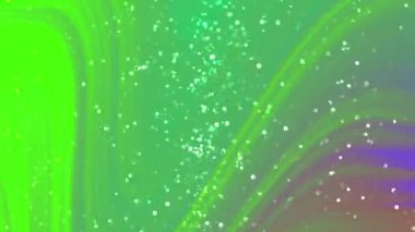 Soyut Dönen Parçacıklar, parlak parçacıkların oluşturduğu soyut yeşil akış sıvısı, büyüleyici bir arka plan, Video Stoku krallığı.