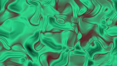 Sanatsal görseller ve tasarımlar için soyut, soyut yeşil ve kırmızı sıvı akış arkaplanı, Stock telif hakkı olmayan video.