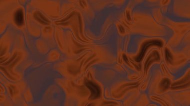 Soyut plastik, soyut sıvı akış animasyonu kahverengi ve koyu mavi renkli, dalgalı hareketli arka plan, telif hakkı olmayan hisse senedi.