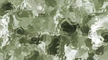 Soyut Plastik Su B, yansımaları ve dalgalanmaları olan soyut yeşil sıvı yüzey, kusursuz döngü arka planı, Video Stoku krallığı.