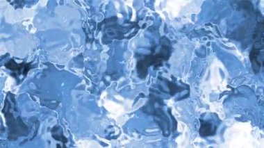 Soyut Plastik Su B, soyut animasyon mavi su yüzeyi ışık yansımaları ve kusursuz döngü arkaplanı, Stock telif hakkı olmayan video.
