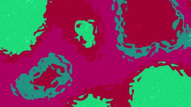 Soyut arkaplan, soyut renkli akışkan sanat animasyonu canlı yeşil, kırmızı ve morumsu renkler, Video Stok kraliyet ailesi.