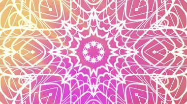 Soyut girdaplar Kaleydoskop A, Soyut neon mandala animasyonu canlı bir gradyan arkaplan oluşturarak bir kaleydoskop, şeffaf bir arkaplan oluşturur