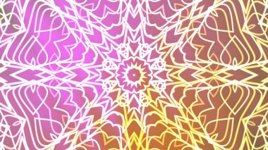 Soyut girdaplar Kaleydoskop A, büyüleyici simetrik animasyon canlı renklerle hipnotik bir kaleydoskopik etki yaratıyor, serbest kraliyet hisse senedi.