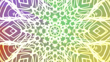 Soyut Dönen Kaleydoskop A, parlak çizgi ve şekillerin parlak renkli arkaplan ve şeffaf arkaplan ile soyut animasyonunu büyüler